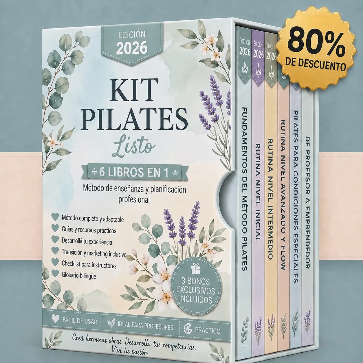 Cofre Kit Pilates Listo 6 libros en 1